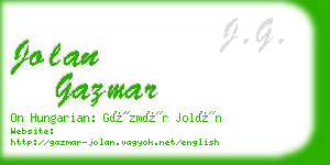 jolan gazmar business card